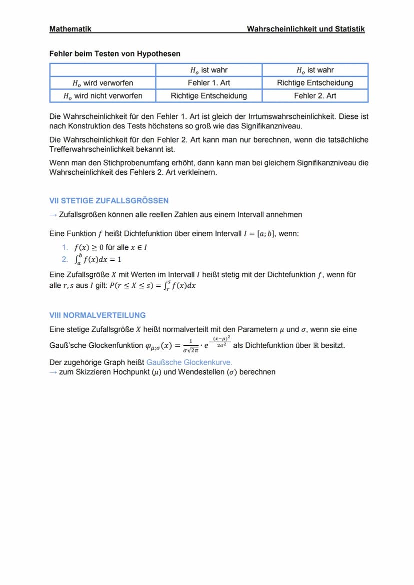 Mathematik
I GRUNDBEGRIFFE
Zufallsexperiment
Ergebnismenge
Ereignis
Unmögliches Ereignis
Sicheres Ereignis
Gegenereignis
Erwartungswert
Abso