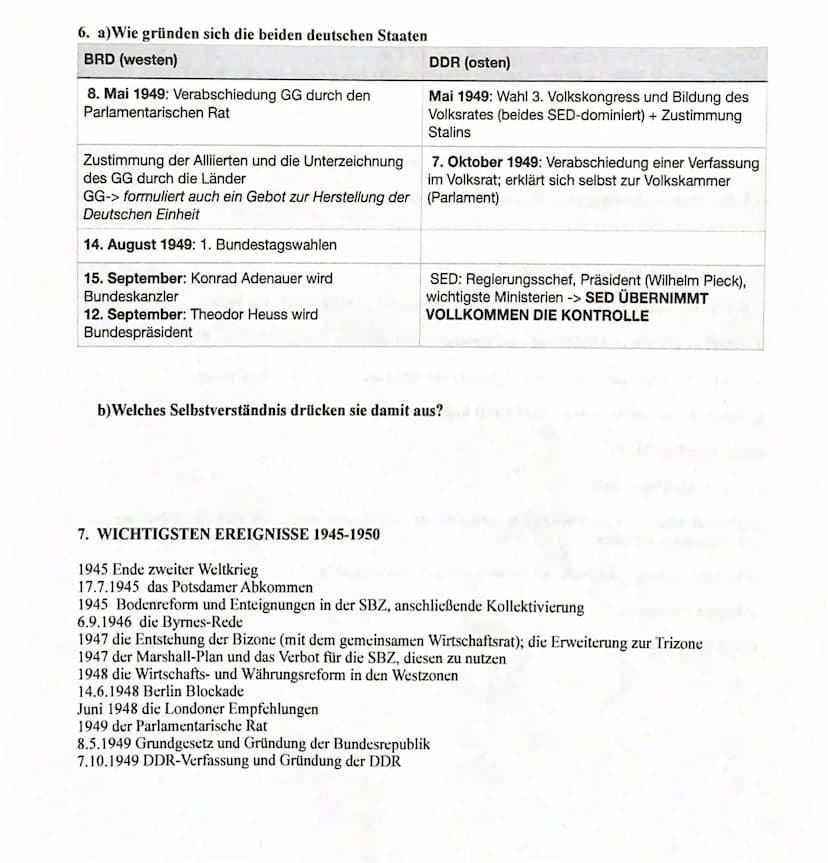 GESCHICHTE Q3.
1. Mit welchen Konflikten und Herausforderungen hatten die deutsche Bevölkerung und die
Besatzungsmächte im Nachkriegsdeutsch