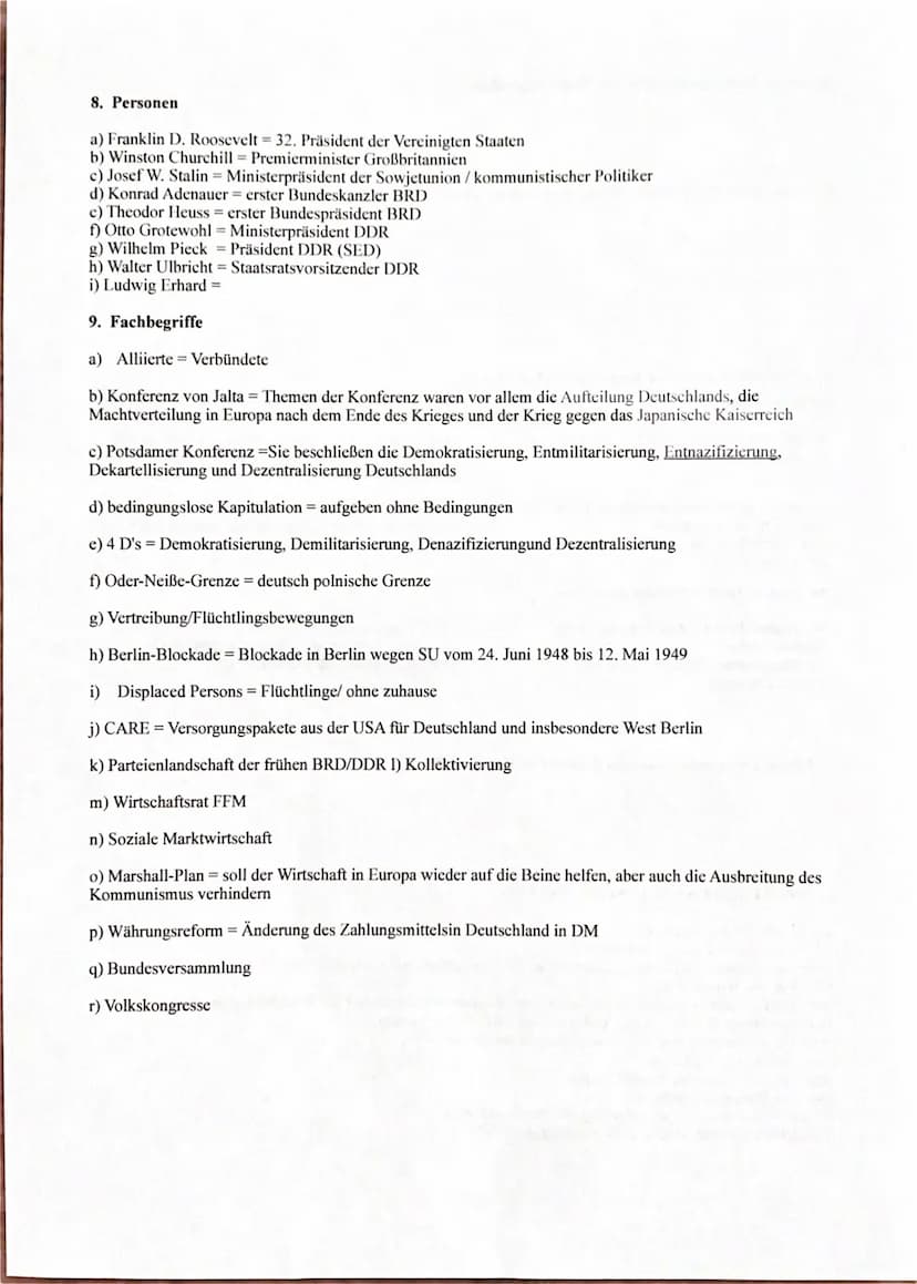 GESCHICHTE Q3.
1. Mit welchen Konflikten und Herausforderungen hatten die deutsche Bevölkerung und die
Besatzungsmächte im Nachkriegsdeutsch