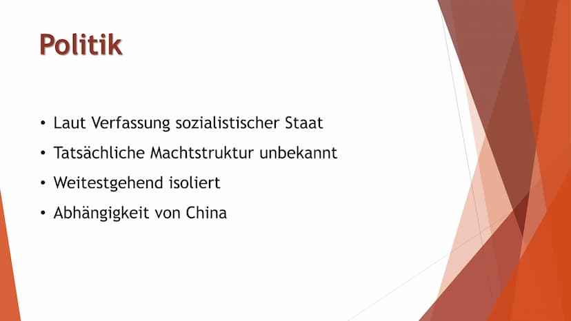 https://www.youtube.com/watch?v=D_r5RulyEX8 Politik
Menschenrechte
Kim Il-sung
https://en.wikipedia.org/wiki/Kim Il-sung https://de.wikipedi