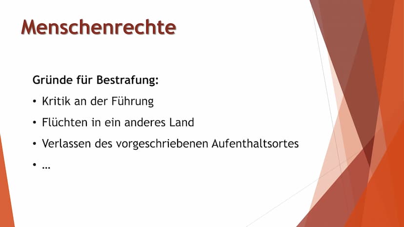 https://www.youtube.com/watch?v=D_r5RulyEX8 Politik
Menschenrechte
Kim Il-sung
https://en.wikipedia.org/wiki/Kim Il-sung https://de.wikipedi
