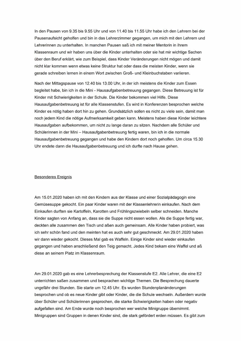 Inhaltsverzeichnis
Seite 01: Berufsvorstellungen, Vom Praktikum genannte Erwartungen
Seite 02: Wahl des Praktikums, Wahl des Betriebs
Seite 