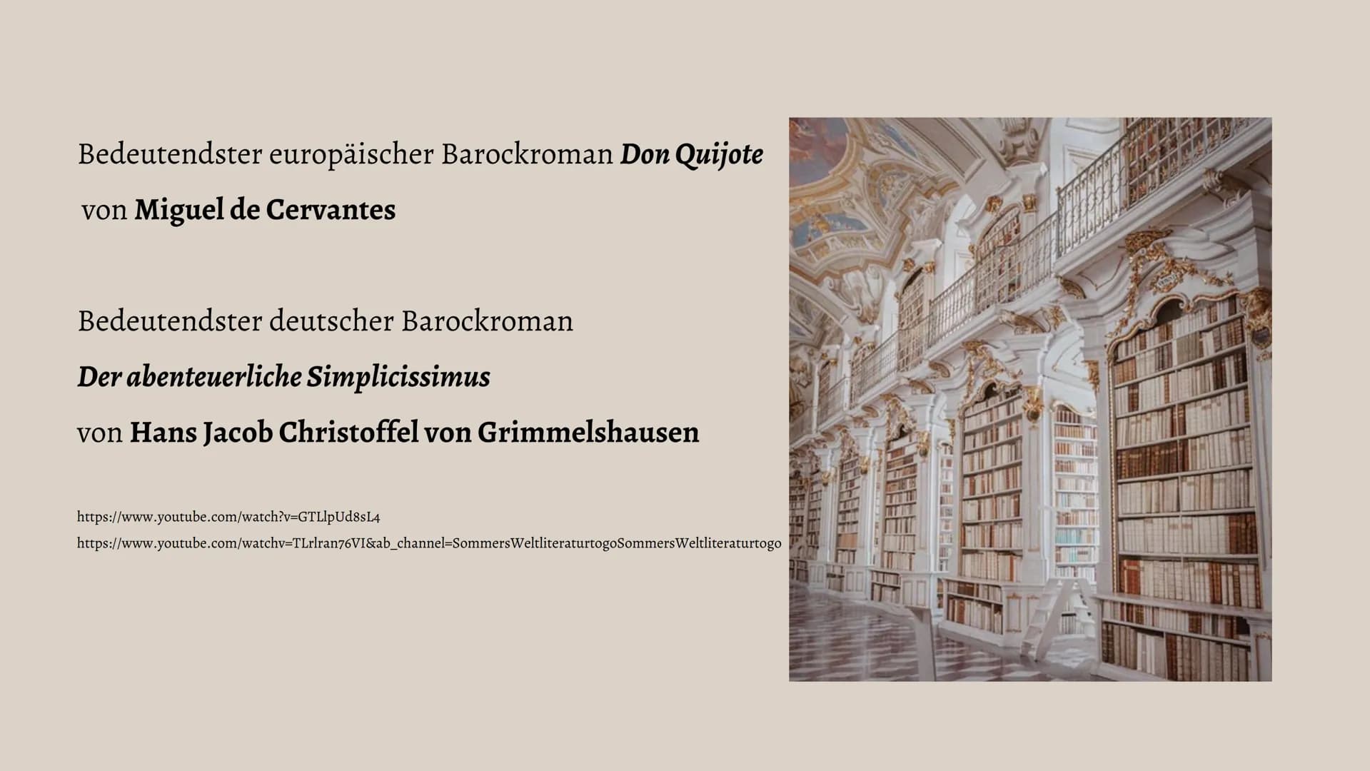 Literaturgeschichte
Das Barock
17. Jahrhundert Geschichtlicher Hintergrund
Religiöse und politische Konflikte herrschen vor
• Gegensätze zwi