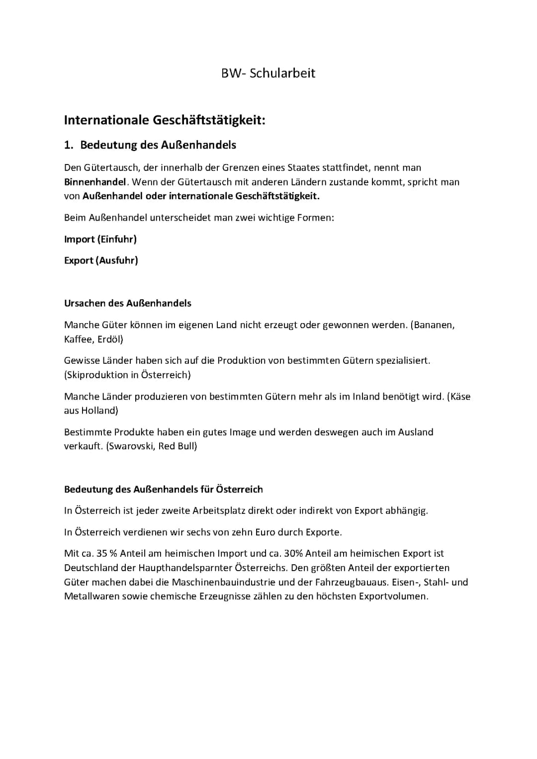 Außenhandel Österreich: Alles über Exporte, Import und Risiken