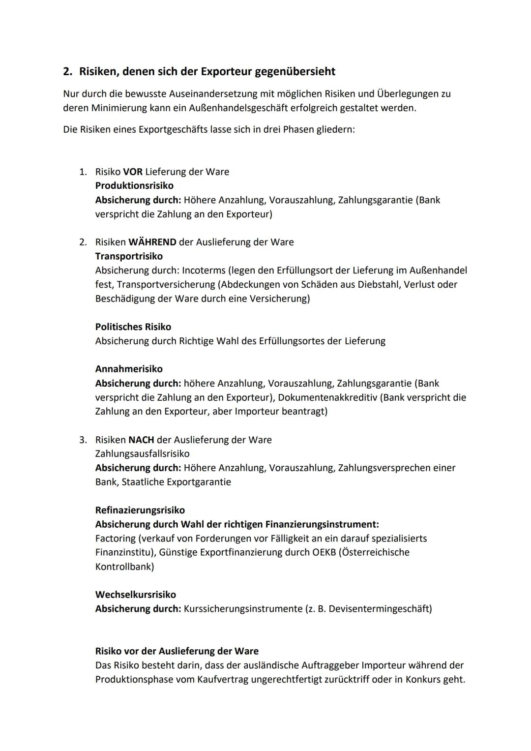 BW-Schularbeit
Internationale Geschäftstätigkeit:
1. Bedeutung des Außenhandels
Den Gütertausch, der innerhalb der Grenzen eines Staates sta