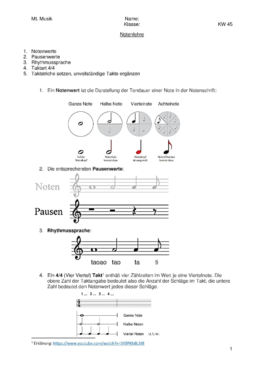 Musik Noten 