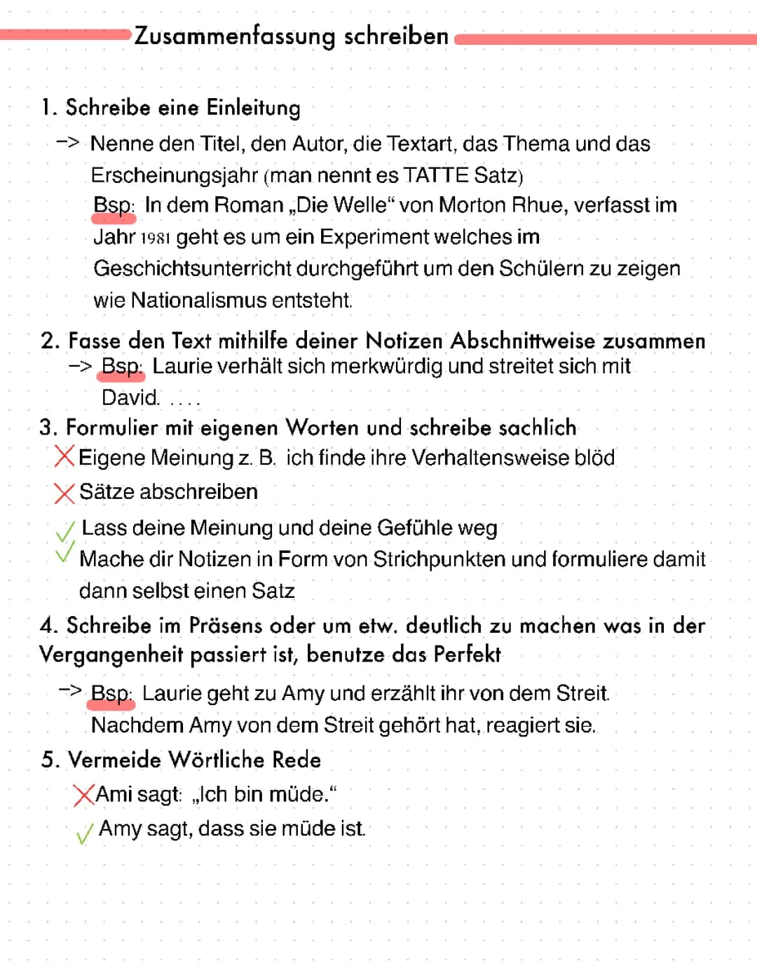 Zusammenfassung schreiben ✍🏻