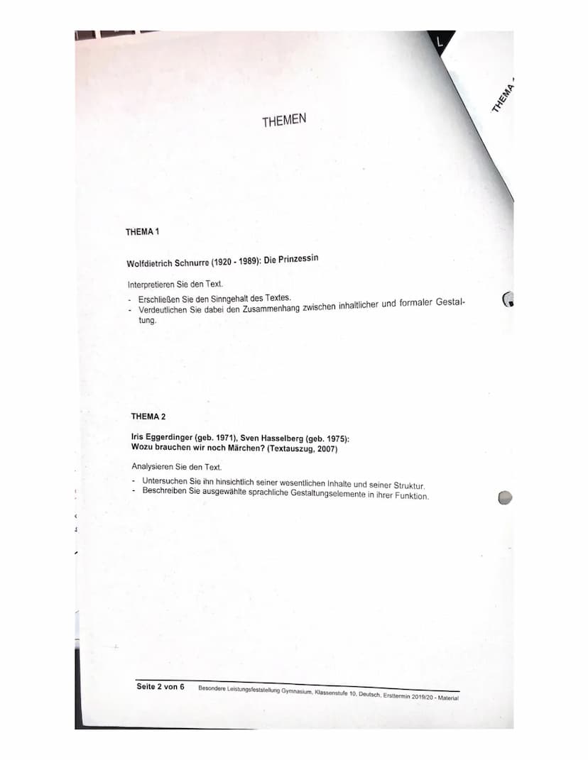 Sächsisches Staatsministerium
für Kultus
Schuljahr 2019/20
Geltungsbereich:
Schüler der Klassenstufe 10 an
allgemeinbildenden Gymnasien
Beso