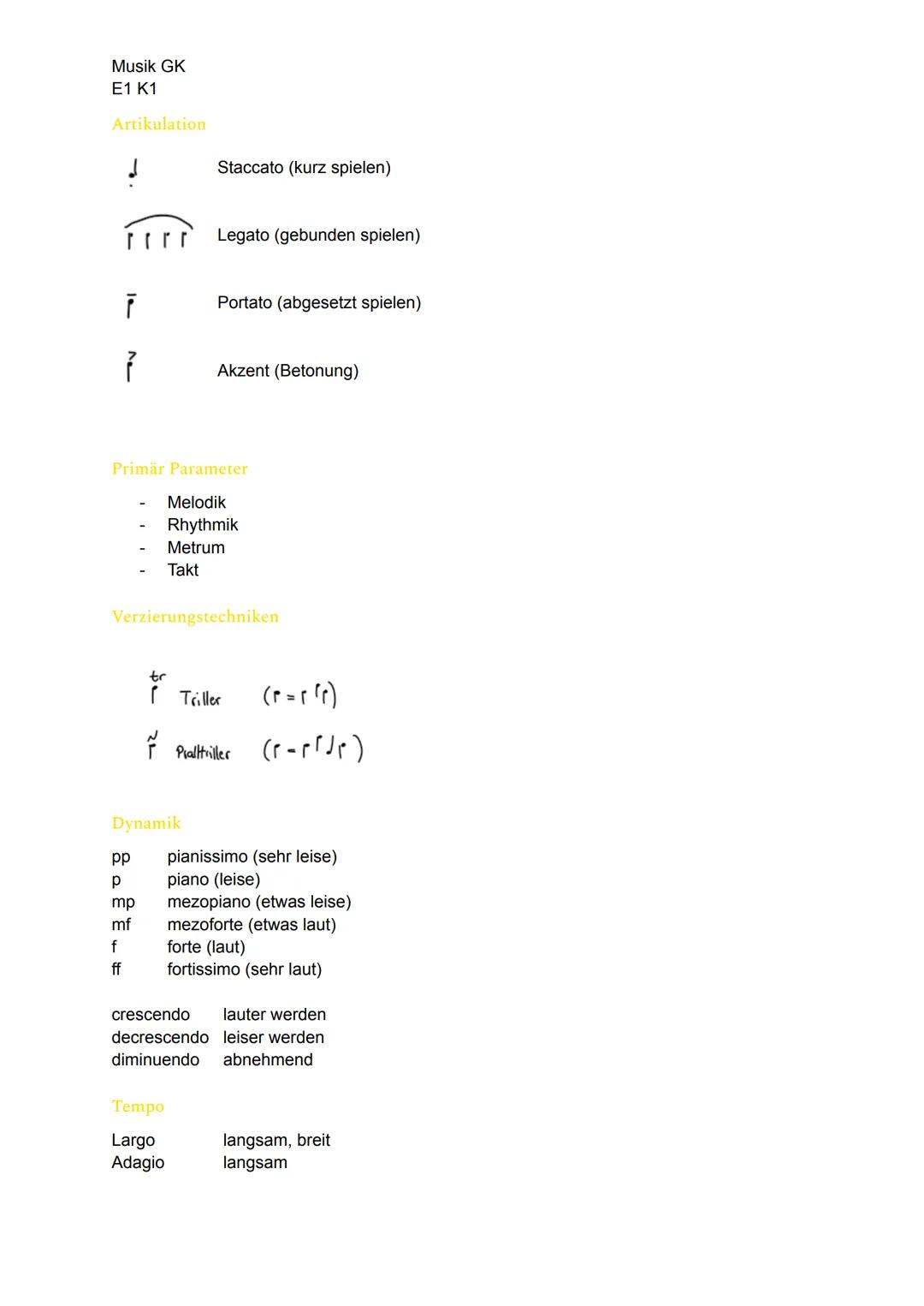 Musik GK
E1 K1
Musik GK- Grundlagen
Allgemeines
Noten und Pausenwerte
Noten
3199999 FR FR
f
Kontradhtav
e
große Oktav
8-9
Noten-/ Pausenwert