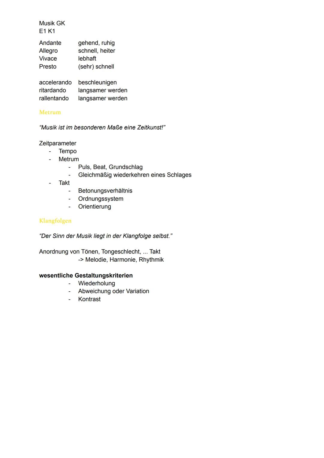 Musik GK
E1 K1
Musik GK- Grundlagen
Allgemeines
Noten und Pausenwerte
Noten
3199999 FR FR
f
Kontradhtav
e
große Oktav
8-9
Noten-/ Pausenwert