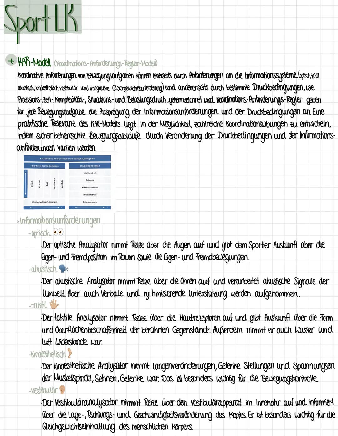 # Sport LK

+KAR-Modell (Koordinations-Anforderungs-Regler-Modell)

Koordinative Anforderungen von Bewegungsaufgaben können einerseits durch