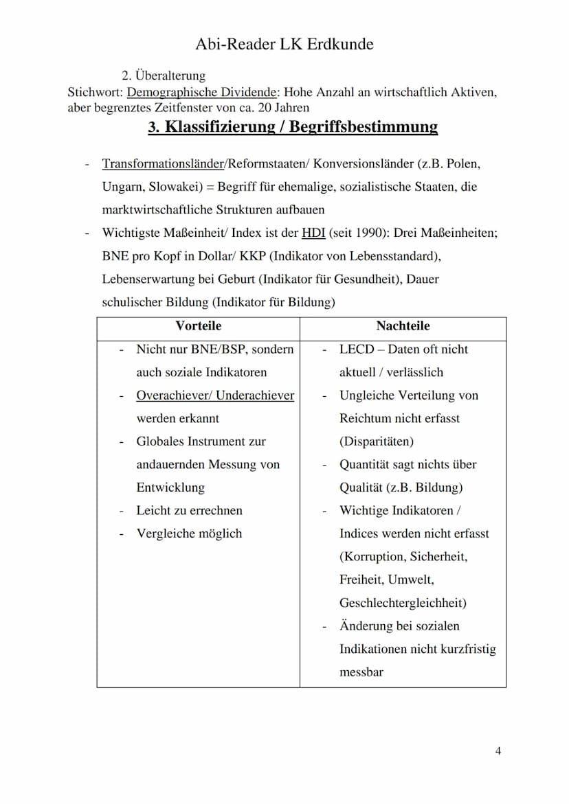 Abi-Reader LK Erdkunde
Entwicklungsländer
1. Leben in einer Welt/ Entwicklungsländer
Tragfähigkeit: Maximale Zahl der Lebewesen, die in eine