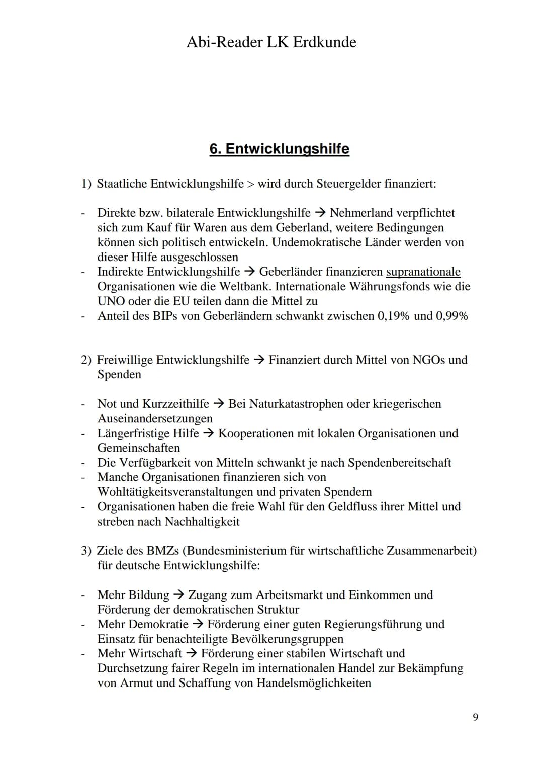 Abi-Reader LK Erdkunde
Entwicklungsländer
1. Leben in einer Welt/ Entwicklungsländer
Tragfähigkeit: Maximale Zahl der Lebewesen, die in eine