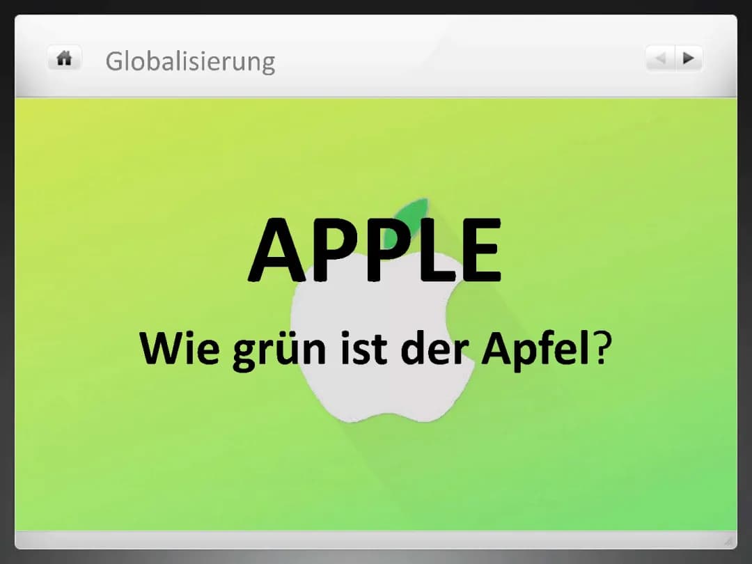 Apple - Wie grün ist der Apfel wirklich?