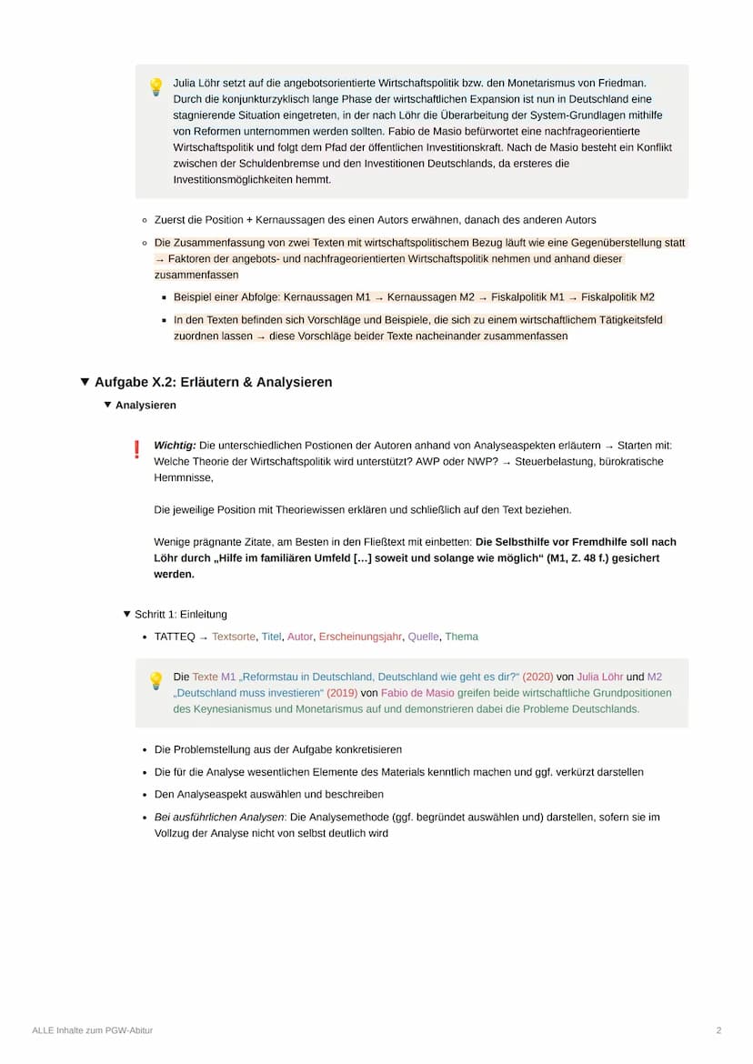 ALLE Inhalte zum PGW-Abitur
▼ Methodik&Operatoren
Eine Gesamtaufgabe bezieht sich immer auf ein Semesterthema. Aufgabe 1 in der Abiturklausu
