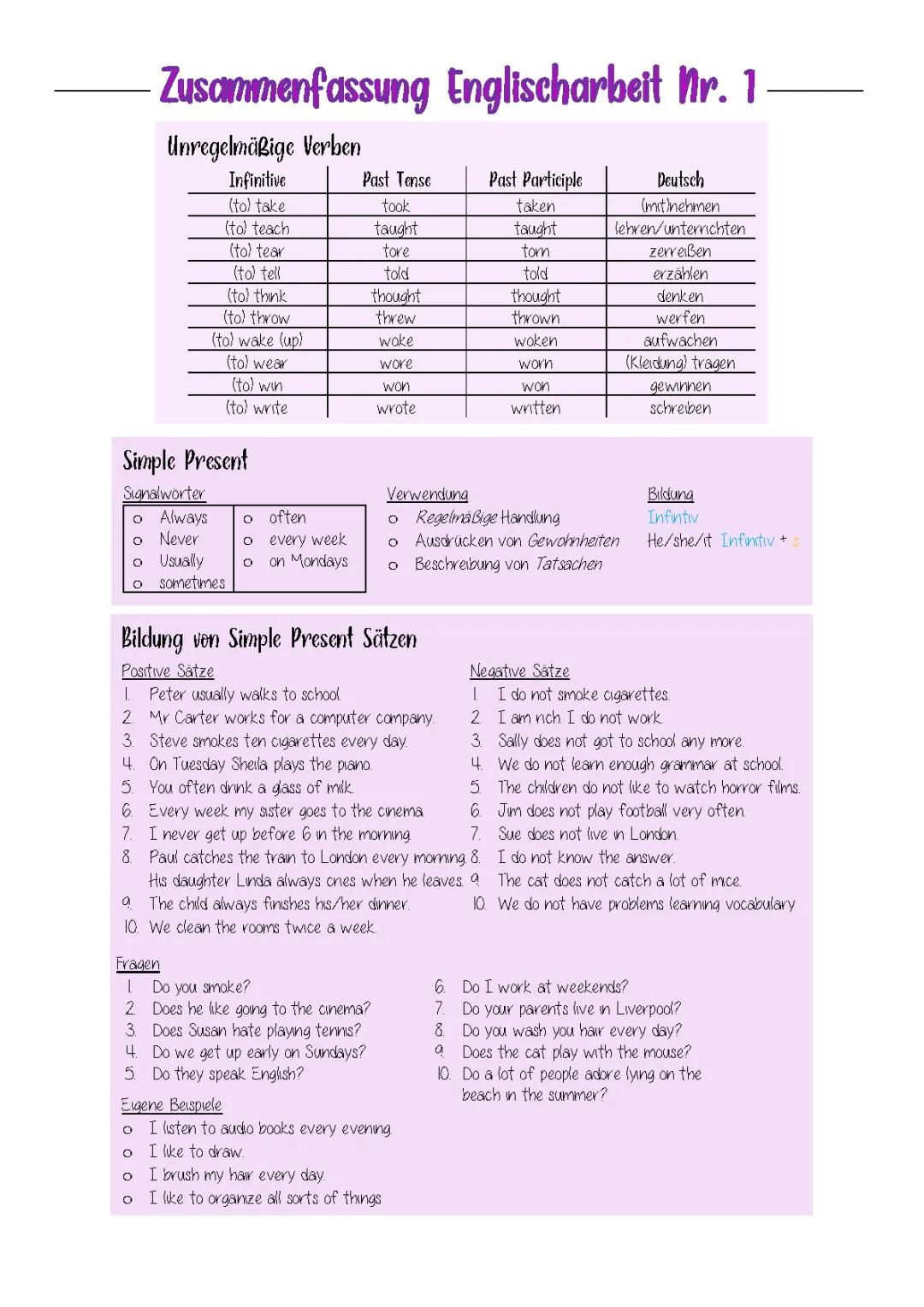 Fun with English: Simple Present, Past, and Present Progressive