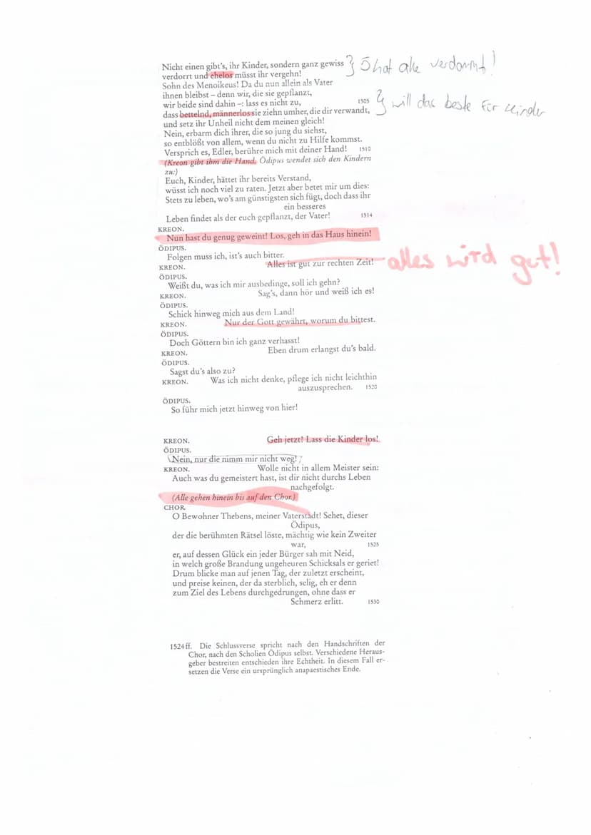 Aufgabe:
Ordne die angegebene Textstelle (Zeilen 1418-1530) in den Werkzusammenhang ein und analysiere
die Gesprächsentwicklung in der angeg