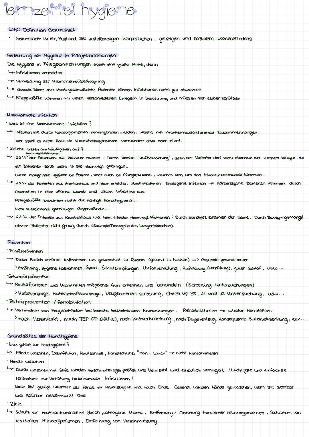 # lenzettel hygiene

WHO Definition Gesundheit
*   Gesundheit ist ein Zustand des vollständigen körperlichen, geistigen und sozialem Wohllbe
