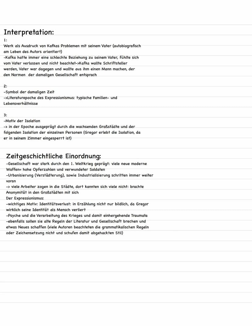  Veröffentlichung: 1915
Autor: Franz Kafka
Gattung:Erzählung
Epoche:Expressionismus
Hauptfiguren:Gregor Samsa, Grete Samsa, Mutter, Vater
Ei