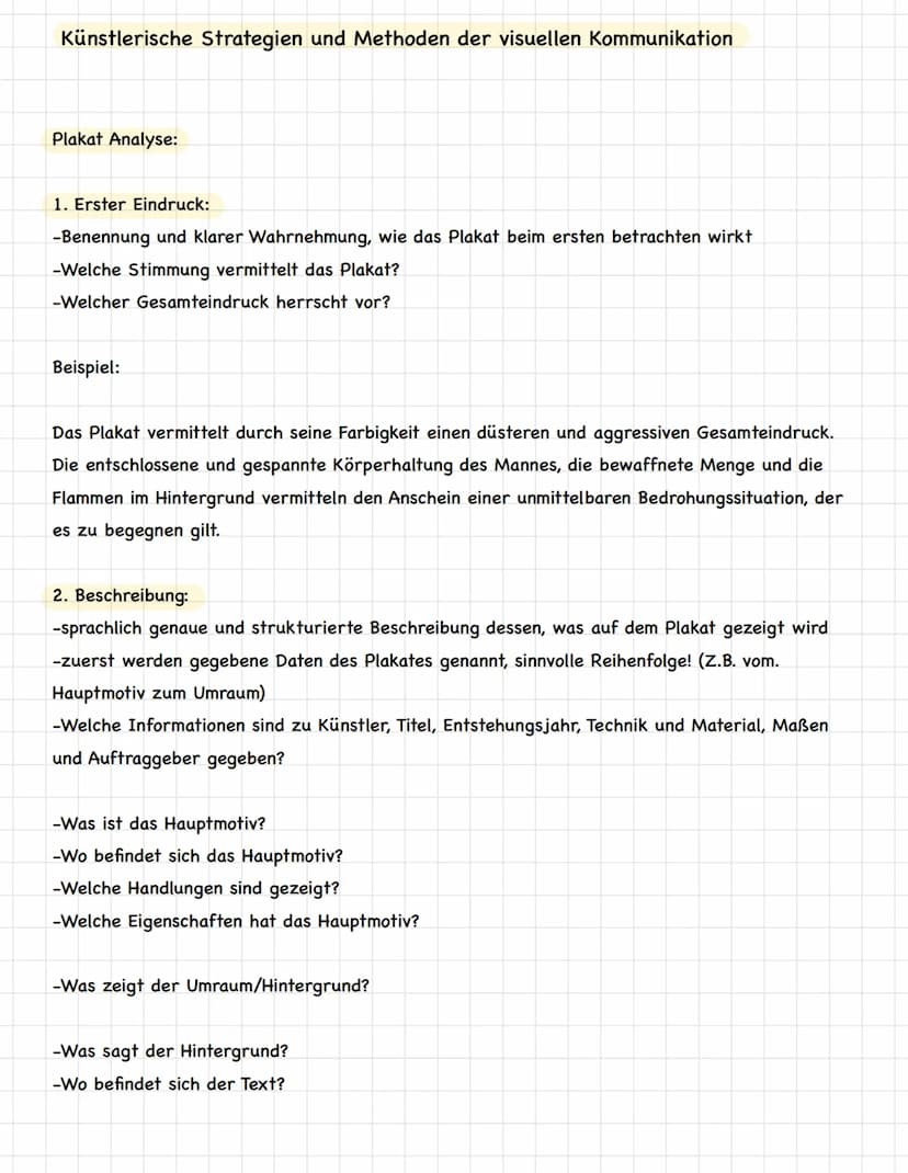 Künstlerische Strategien und Methoden der visuellen Kommunikation
Kiss-Formel:
K Keep
I it
S short and
S simple/stupid
-beschreibt die inhal