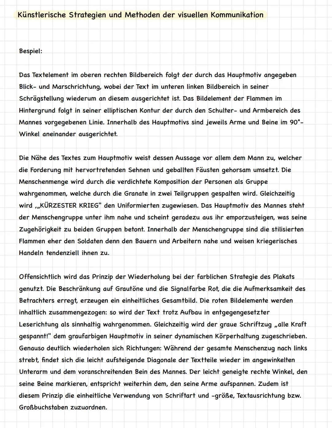 Künstlerische Strategien und Methoden der visuellen Kommunikation
Kiss-Formel:
K Keep
I it
S short and
S simple/stupid
-beschreibt die inhal