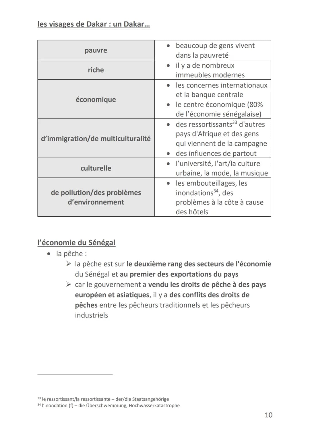 Themen:
Vorbereitung: Französisch-Abitur
La métropole Paris (1-5)
• Bruxelles (5-8)
• Le Sénégal (8-12)
• Une société multiculturelle (immig