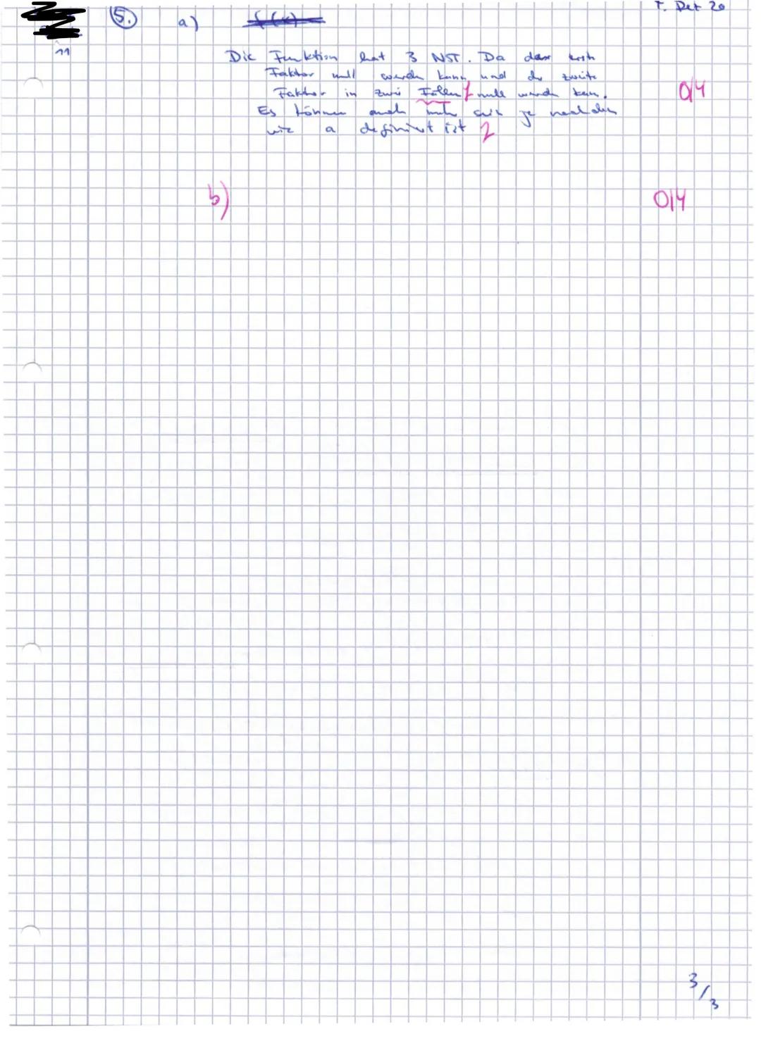 1
Fach: Mathematik
Thema: Differentialrechnung
Klausur
Datum: 04.12.2020
Klasse: 11- LK; Schuljahr: 2020/21
Bearbeitungszeit: 1. Teil: 45 Mi