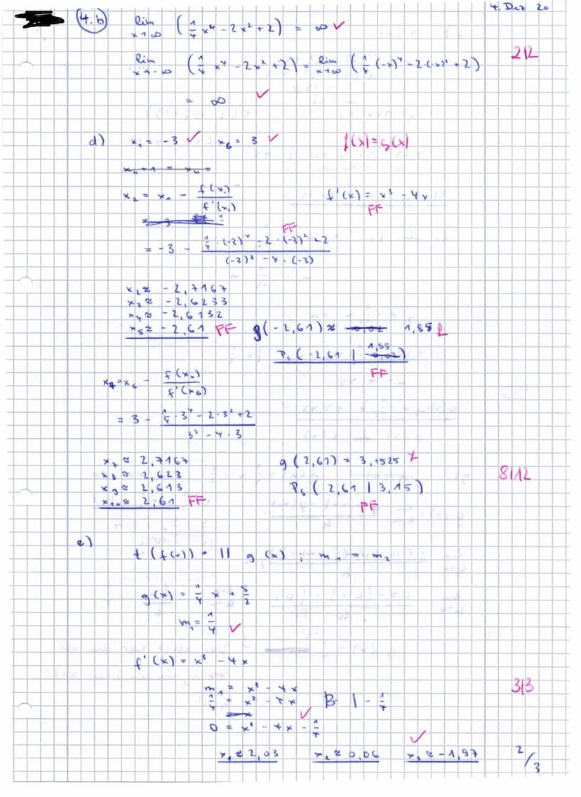 1
Fach: Mathematik
Thema: Differentialrechnung
Klausur
Datum: 04.12.2020
Klasse: 11- LK; Schuljahr: 2020/21
Bearbeitungszeit: 1. Teil: 45 Mi
