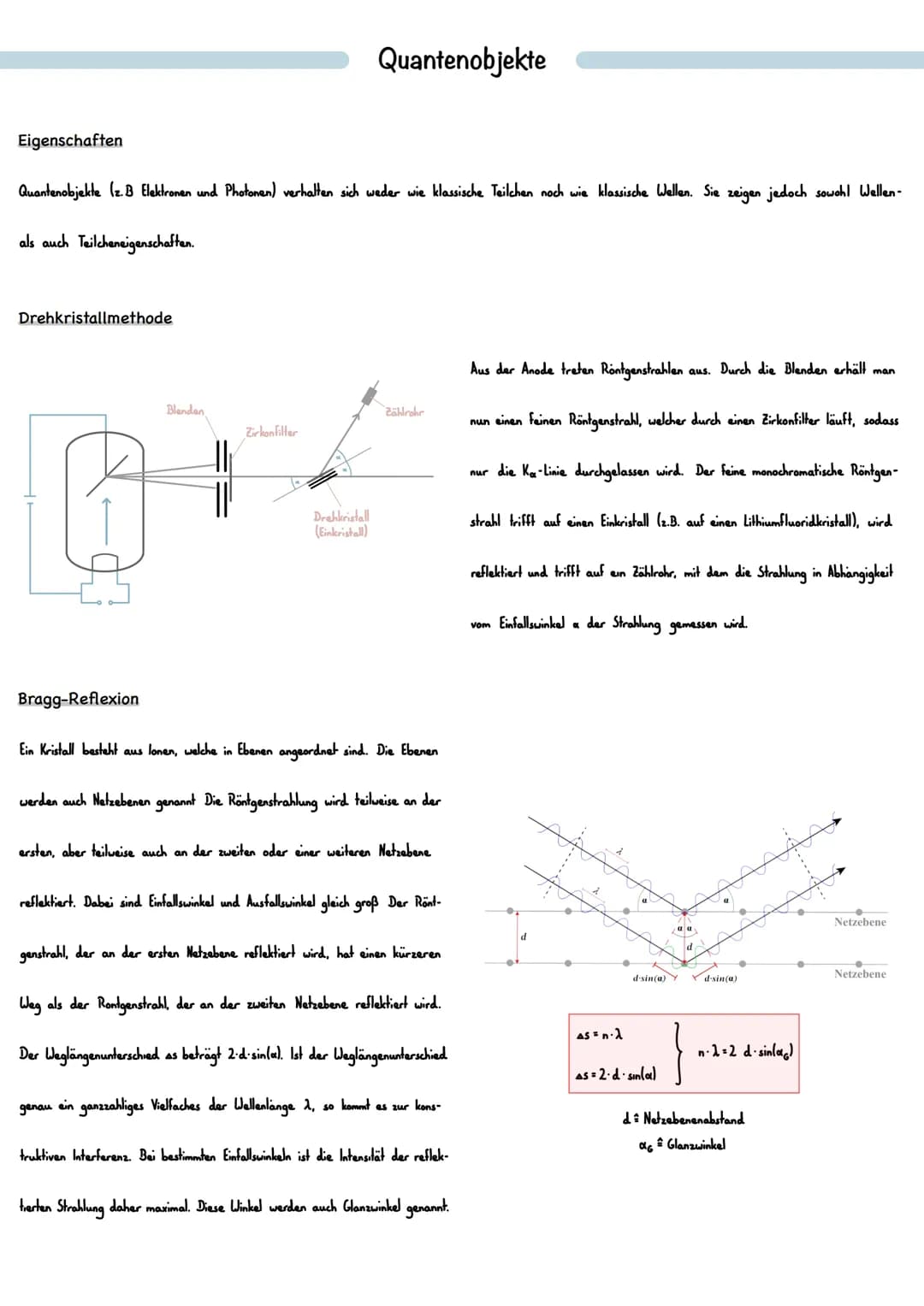 Eigenschaften
Quantenobjekte (z.B Elektronen und Photonen) verhalten sich weder wie klassische Teilchen noch wie klassische Wellen. Sie zeig