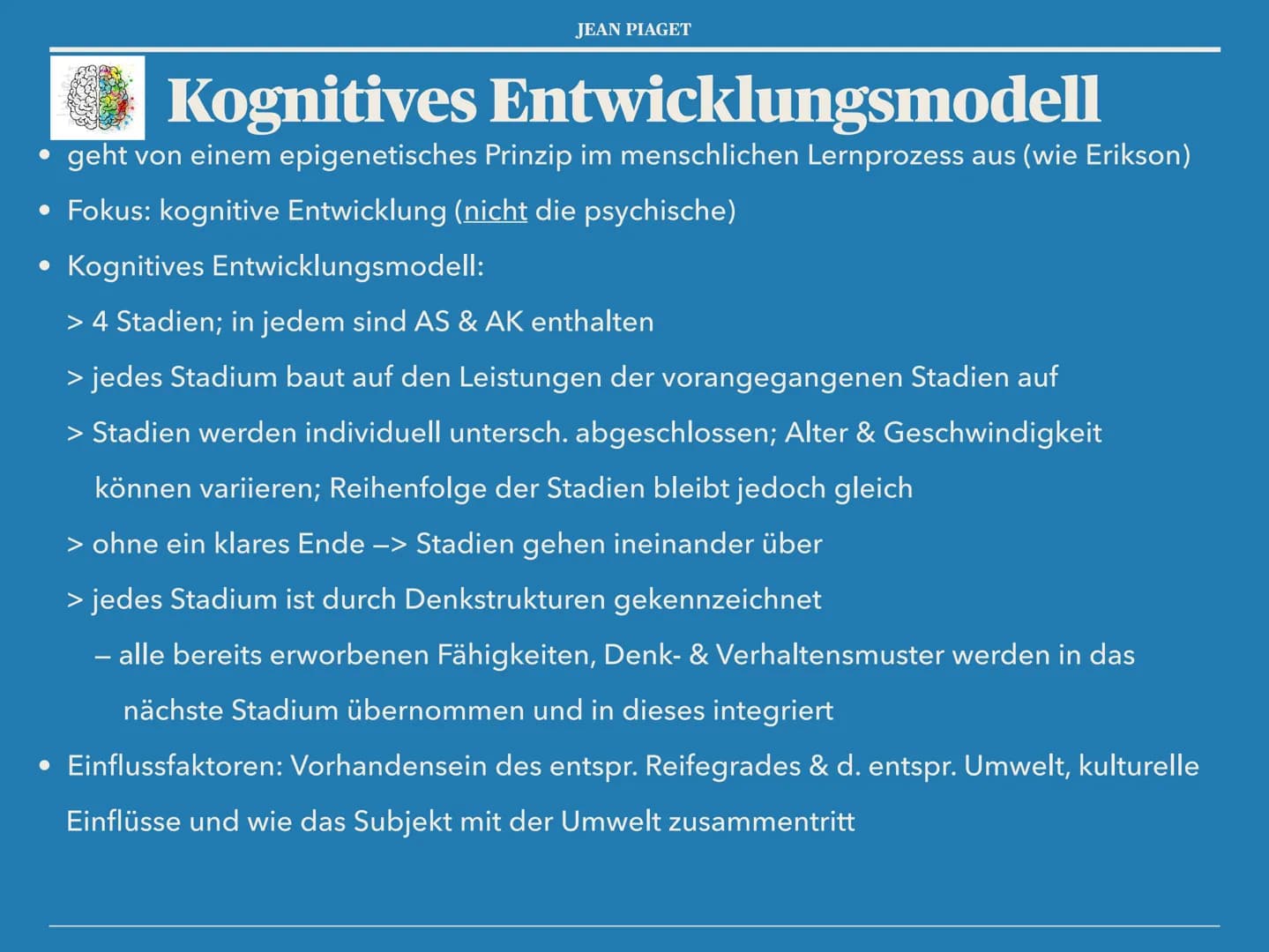 Piagets Stufenmodell der kognitiven Entwicklung einfach erklärt