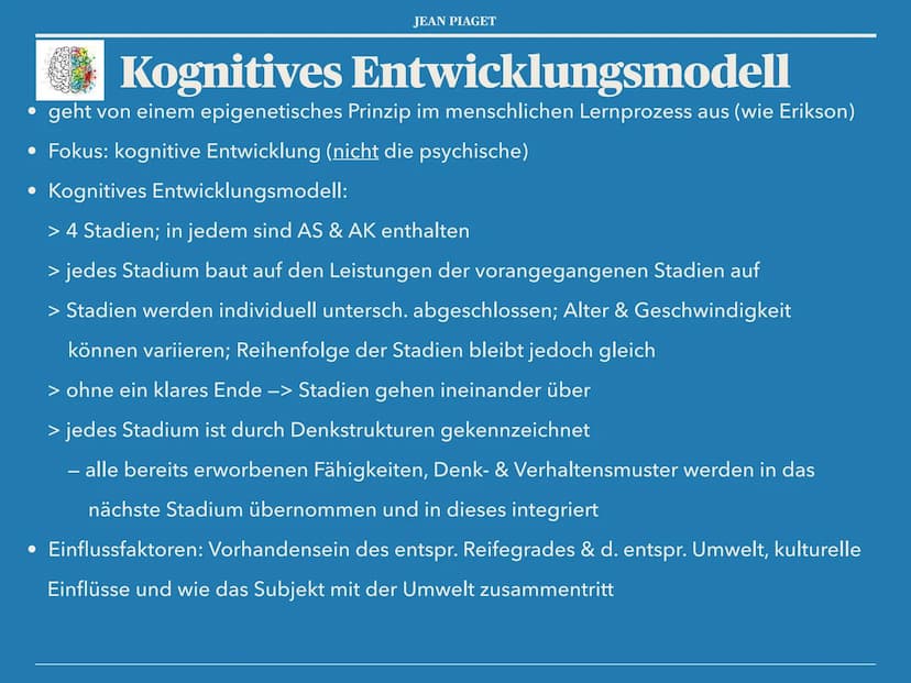 JEAN PIAGET
die kognitive Entwicklung
nach Jean Piaget JEAN PIAGET
Gliederung
1. Kurzbiografie - Jean Piaget
2. Kerngedanken
3. Begriffserkl