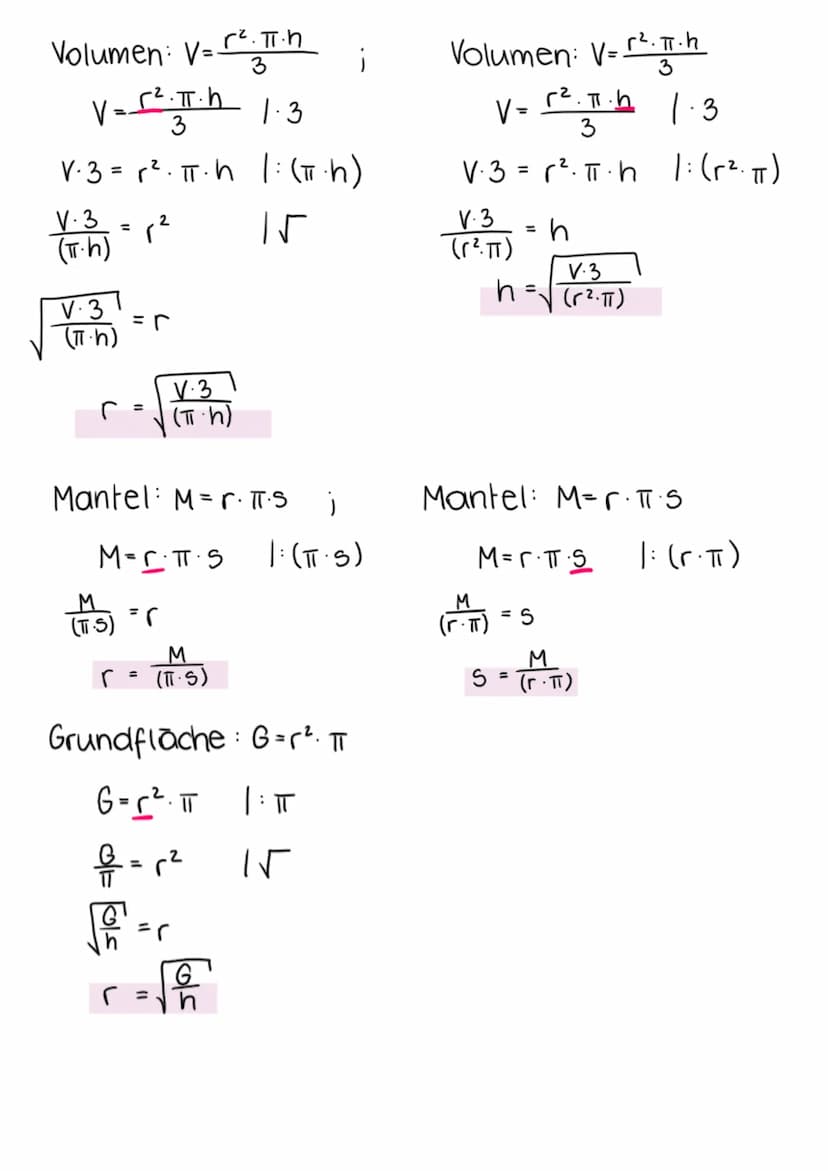 G
M
G
DREHZYLINDER
d-Durchmesser ; 0 = Oberfläche
h-Körperhöhe
ju - Umfang
V = Volumen
M = Mantelfläche
6 = Grundfläche; r = Radius (hälfte 