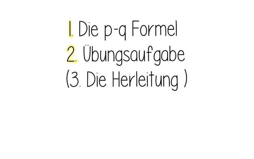 Die PQ Formel
+¢¢¢¢¢ Hallo!
Herzlich Willkommen zu unserem tollen Referat über die
p-q Formel 1. Die p-q Formel
2. Übungsaufgabe
(3. Die Her
