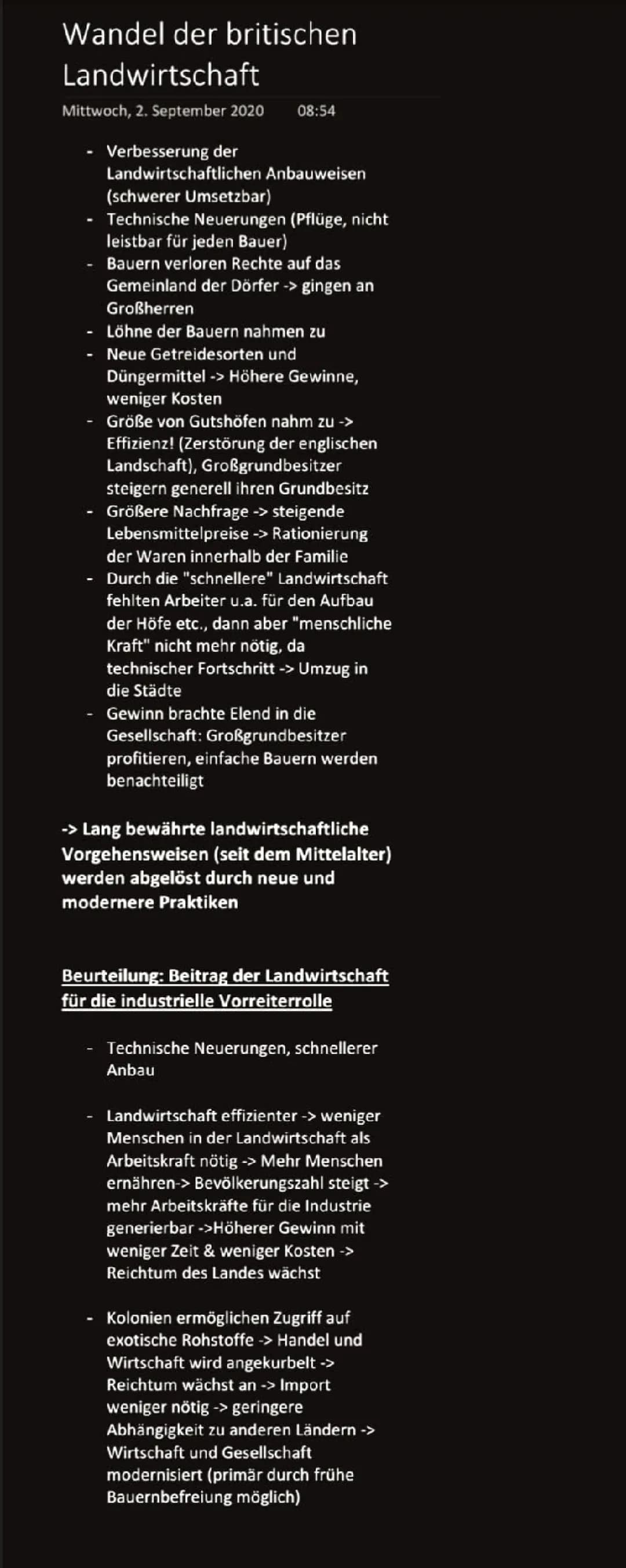 Wandel Britischer Landwirtschaft