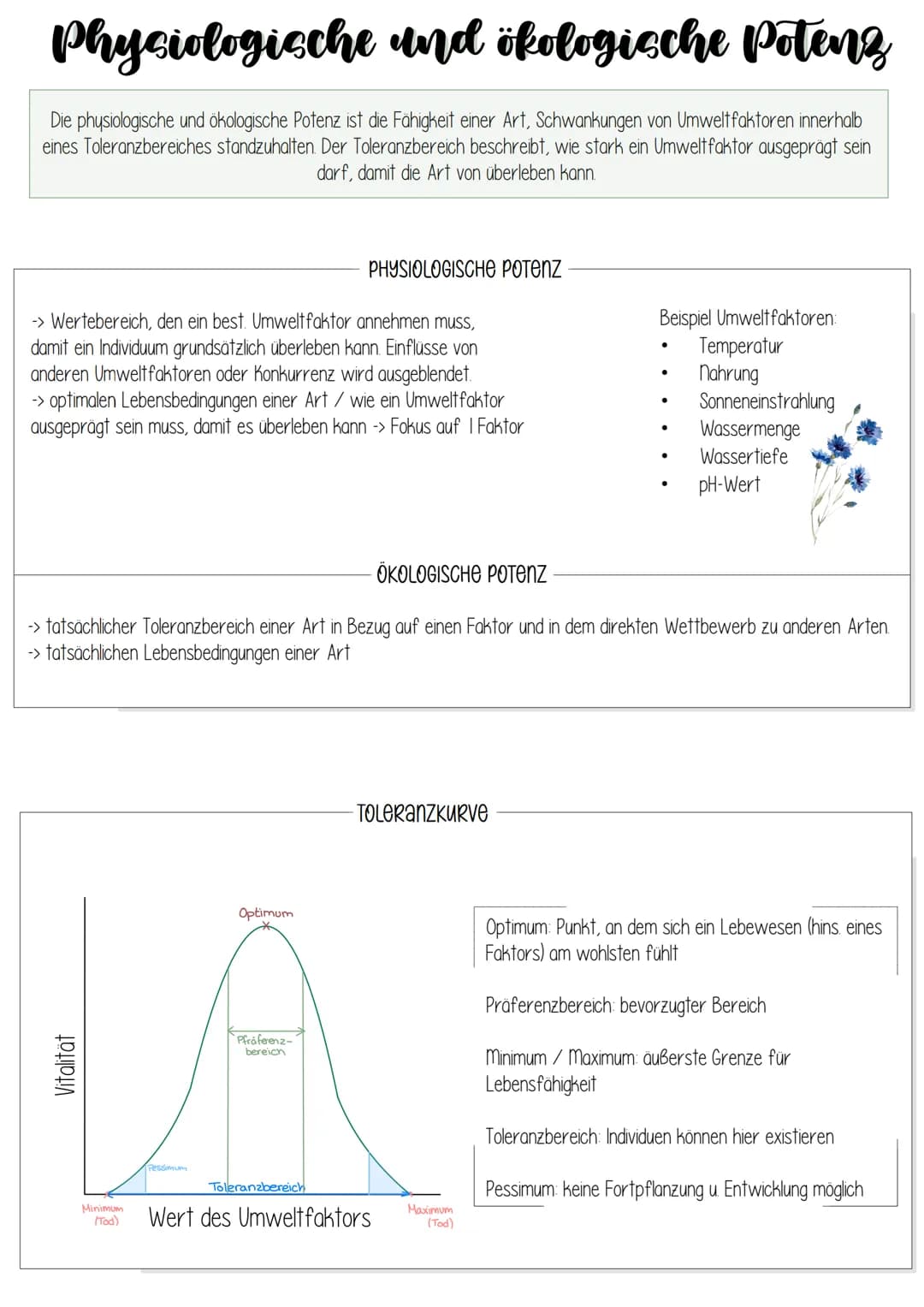 Biologie
ÖKOLOGIE Ökologie
Umweltfaktoren und ökologische
Potenz
Dynamik von Populationen
Stoffkreislauf und Energiefluss
Mensch und Ökosyst