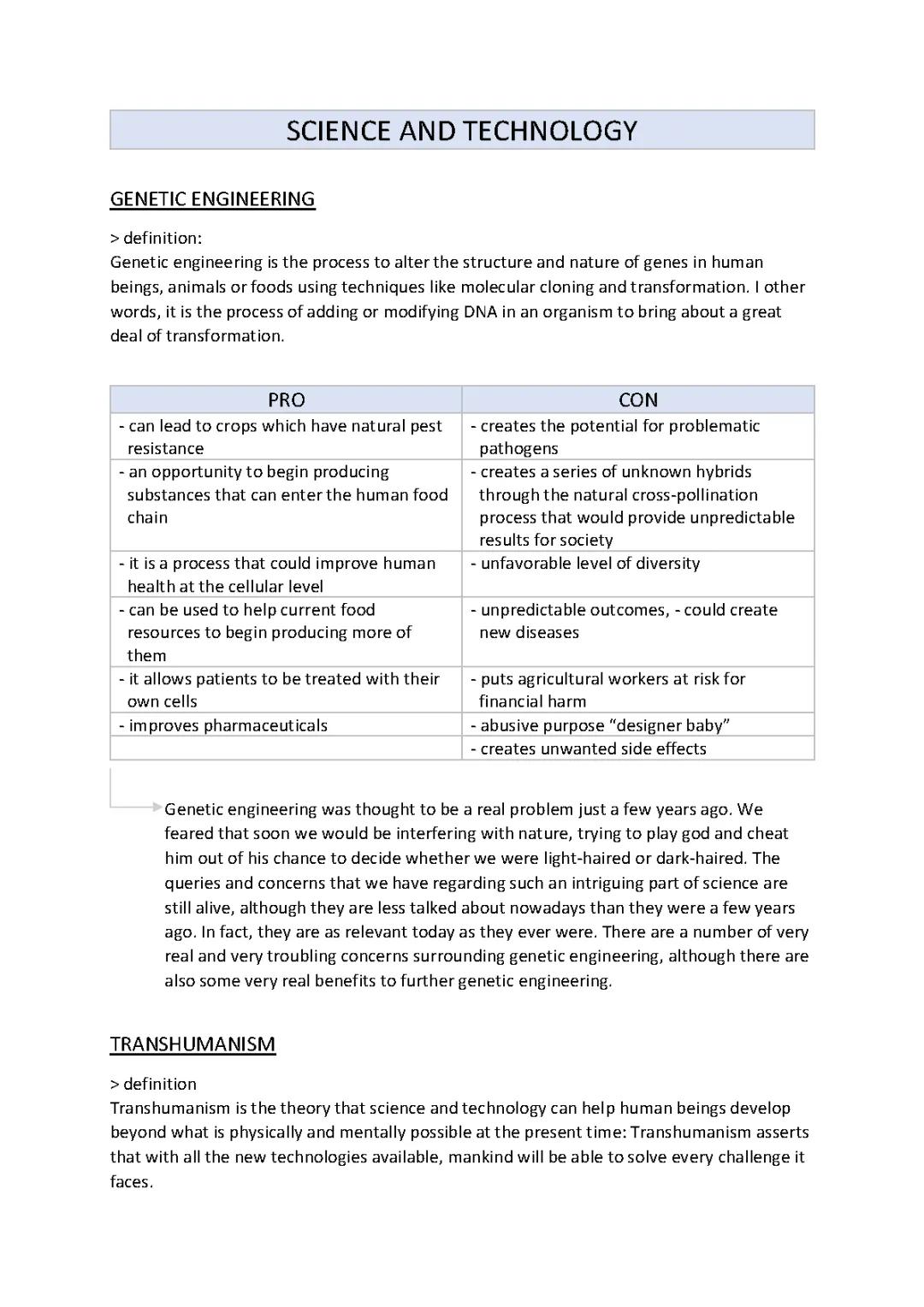 Pros and Cons of Genetically Modified Foods and Transhumanism Explained