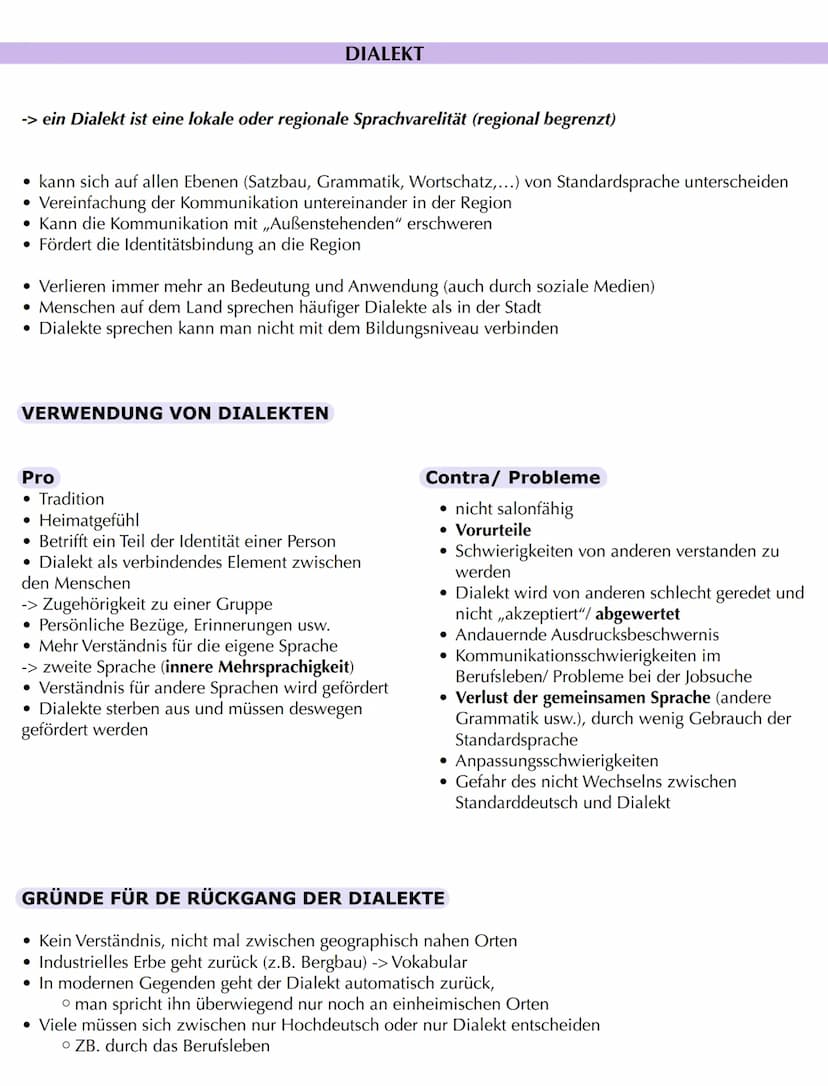 Sprachvarelitäten
ALLGEMEIN/ DEFINITION
-> Modifizierung oder Erweiterung der Standardsprache
• (Standardsprache= allgemein verbindlich, ein