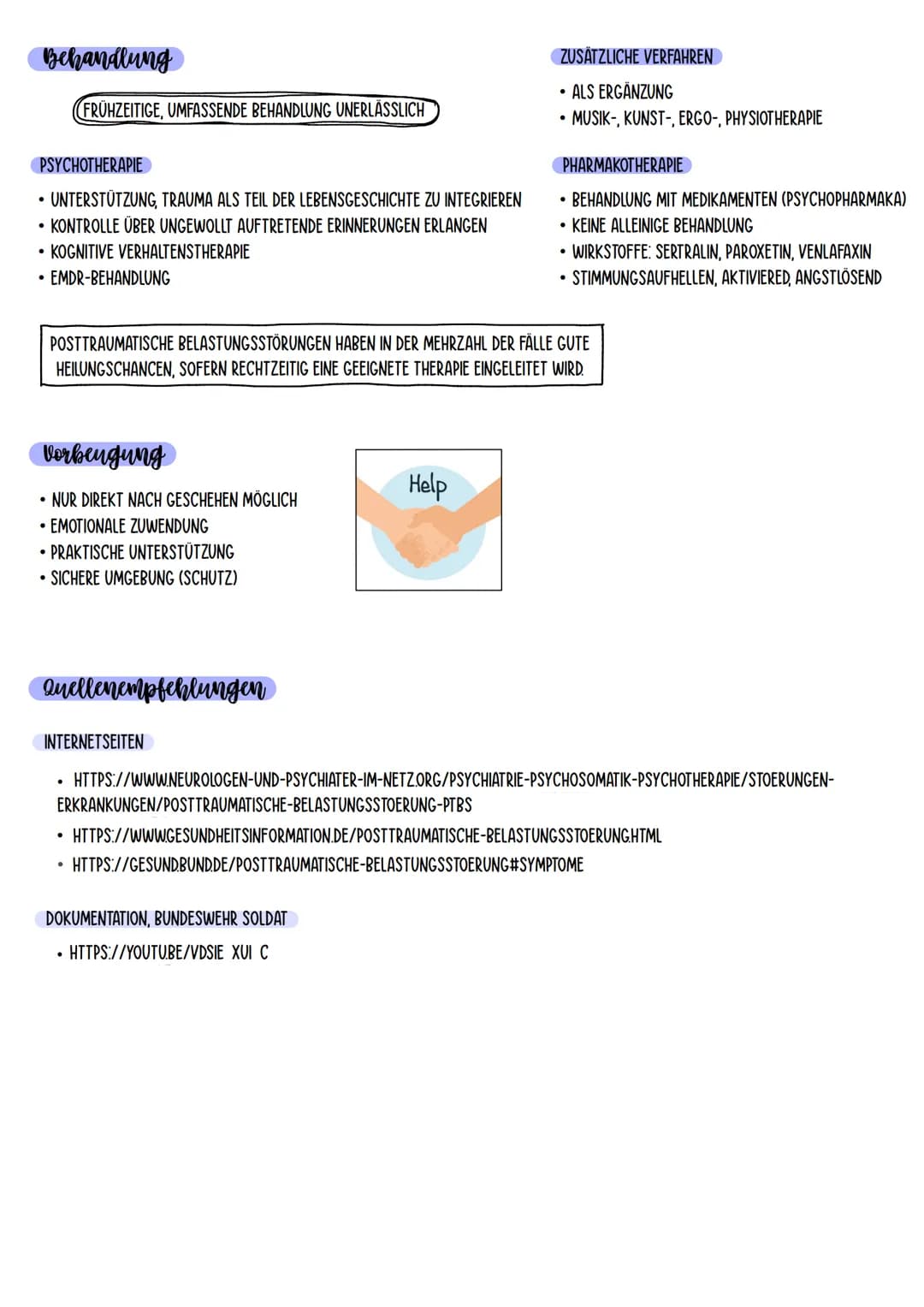 Definition
Typ I
kurzfristiges traumatisches
Erlebnis
●
Posttraumatische Belastungsstörung
MIT EINER PTBS GEHEN OFT ANDERE ERKRANKUNGEN (AFF