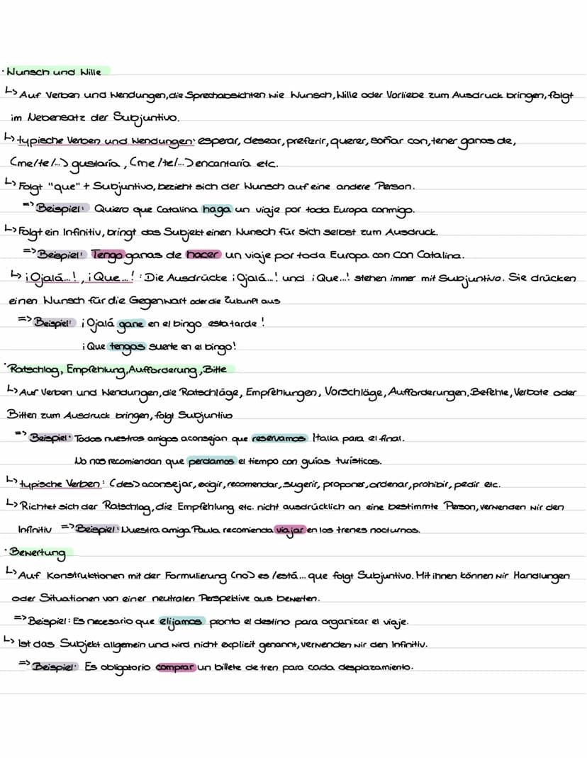 Subjuntivo
El uso del Subjuntivo
Äußerungen im Subjuntivo bringen die Einstellung oder Auffassung des Sprechers zu der von ihm übermittelten