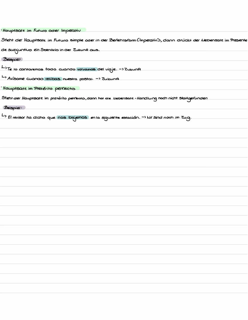 Subjuntivo
El uso del Subjuntivo
Äußerungen im Subjuntivo bringen die Einstellung oder Auffassung des Sprechers zu der von ihm übermittelten