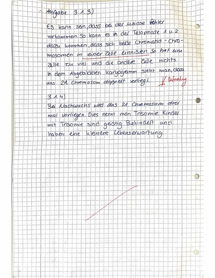 Name: Elisa Grobler
JS 1/1
4stündig
Aufgabe
VP
1.1 1.2
4
a)
1.3
c)
Biologie KA Nr. 1
2.2
2
2.1
2 2
7
erreichte VP 2,52 25 15,5
3.1
6
Aufgabe
