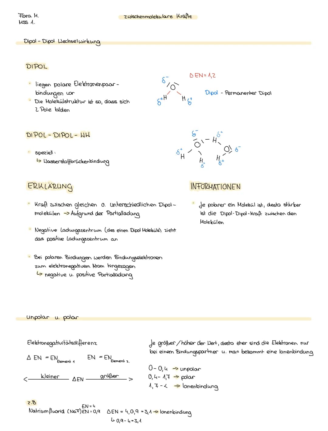 Flora M
MSS 1
Van-der
Waals-Kräfte (volw-Kräfte)
INFORMATIONEN
Je mehr Elektronen ein Molekül hat, desto
stärker sind die davon ausgehenden
