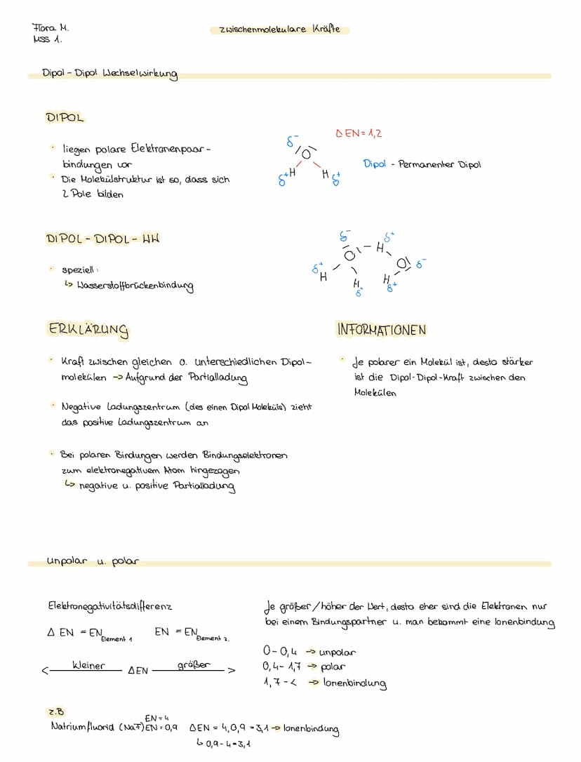 Flora M
MSS 1
Van-der
Waals-Kräfte (volw-Kräfte)
INFORMATIONEN
Je mehr Elektronen ein Molekül hat, desto
stärker sind die davon ausgehenden
