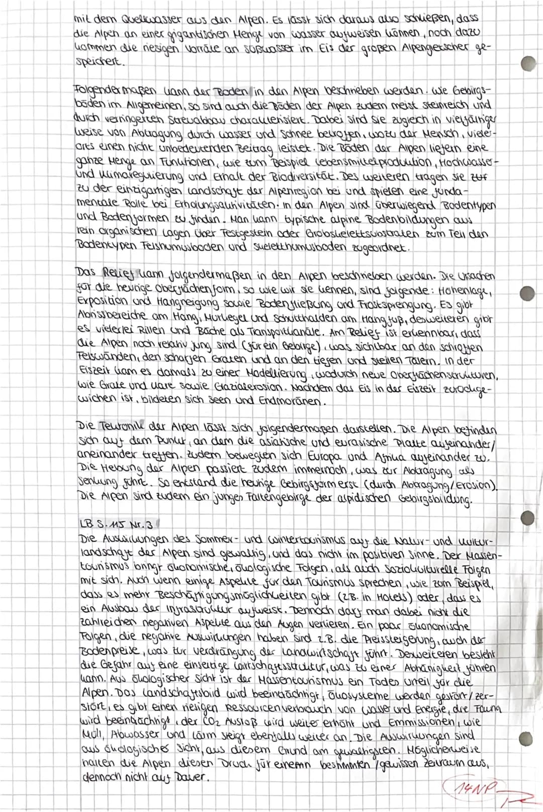 R
A
U
AN ALYSE
ALPEN
Name Julia Hebchen
Im folgenden analysieren wir das Raumbeispiel der Alpen. Die Alpen liegen auf
der Nordhalbuugel, mit