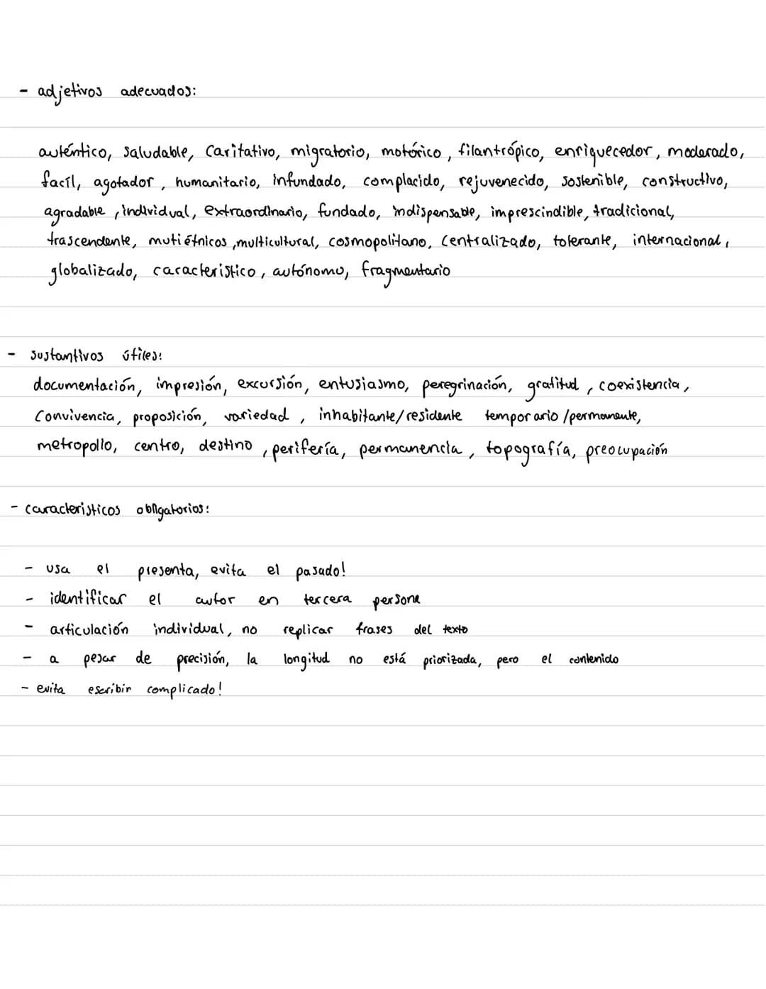 1. Formular
Preparación sistematica para el examen
resumen
a) introducción:
texto
EI
dop.ej. de
publicado
(C...»).
El texto trata de ...
Usa