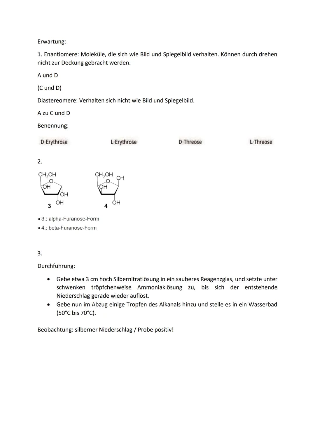 Monosaccharide:
Hexose (Zucker mit 6 C- Atomen)
- ose -> Zucker
Glucose
Traubenzucker
Summen formel: C6H12O6
Aldose
H
H - COH
H-
I
он - с - 