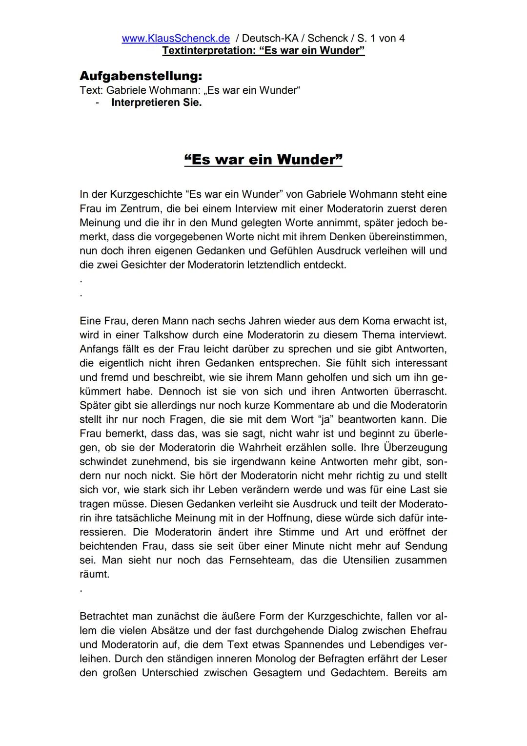 Prosa Interpretation und Kurzgeschichte Analyse: Materialien für das Abitur