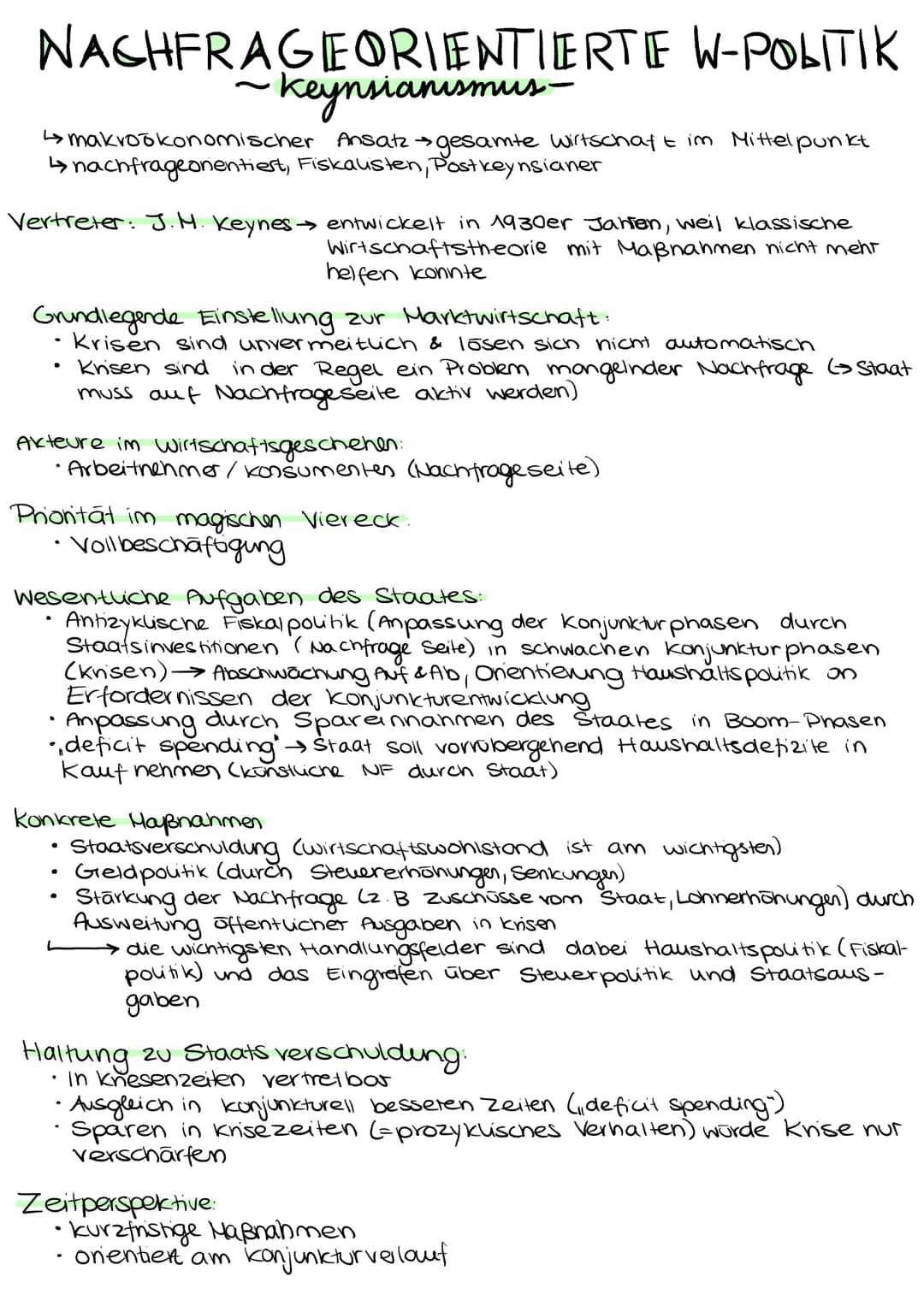 KONJUNKTURTHEORIEN
Mikroökonomischer Ansatz
Say (klassisch), Schumpeter (schöpferische Zerstörung)
Untersucht Verhalten, Entscheidungen von.