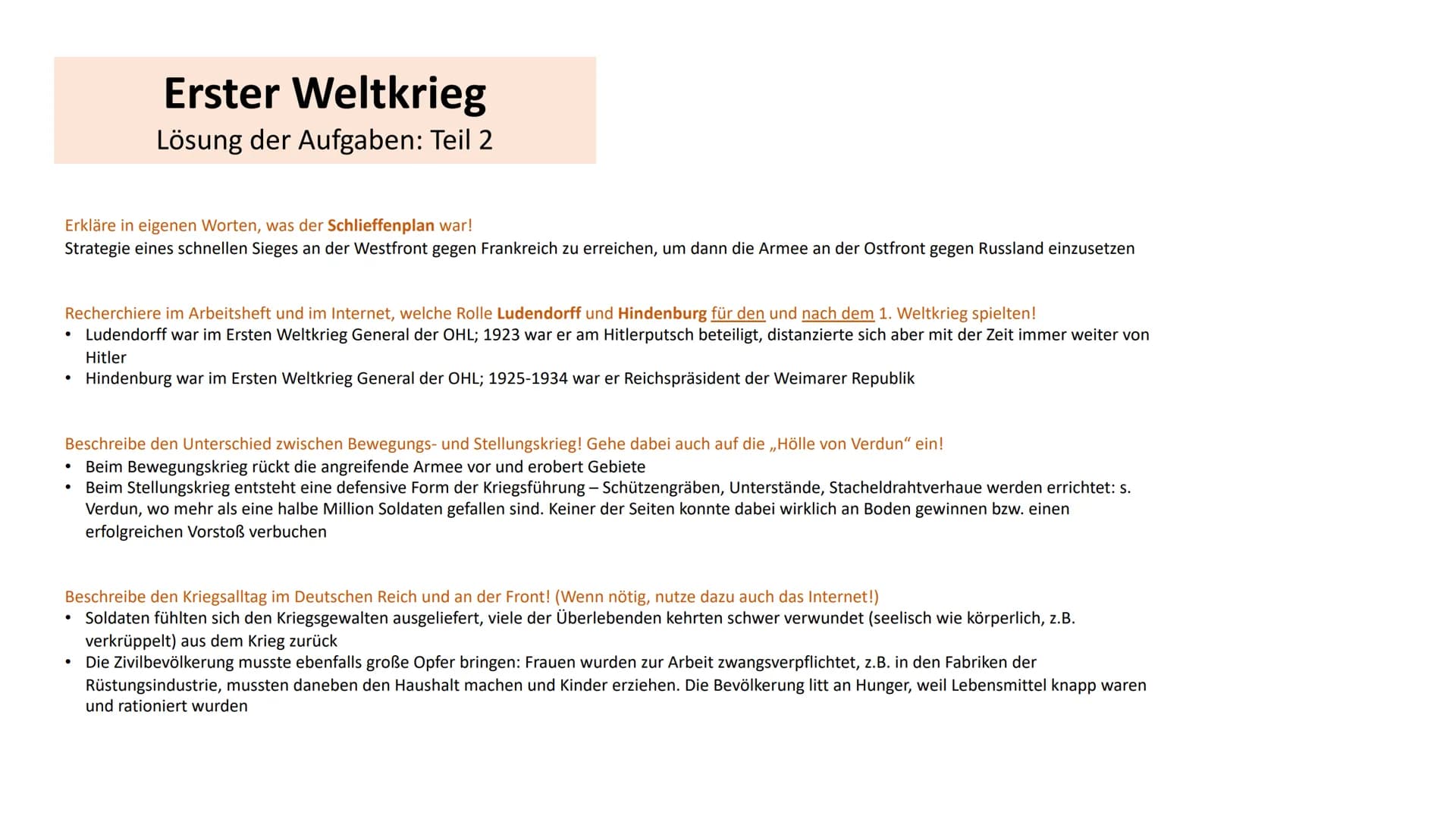 Erster Weltkrieg
(1914-1918)
Kriegsgründe
●
Wettrüsten
Wettbewerb und Streit um den Besitz von Kolonien
Ausbreitender Nationalismus und Mili