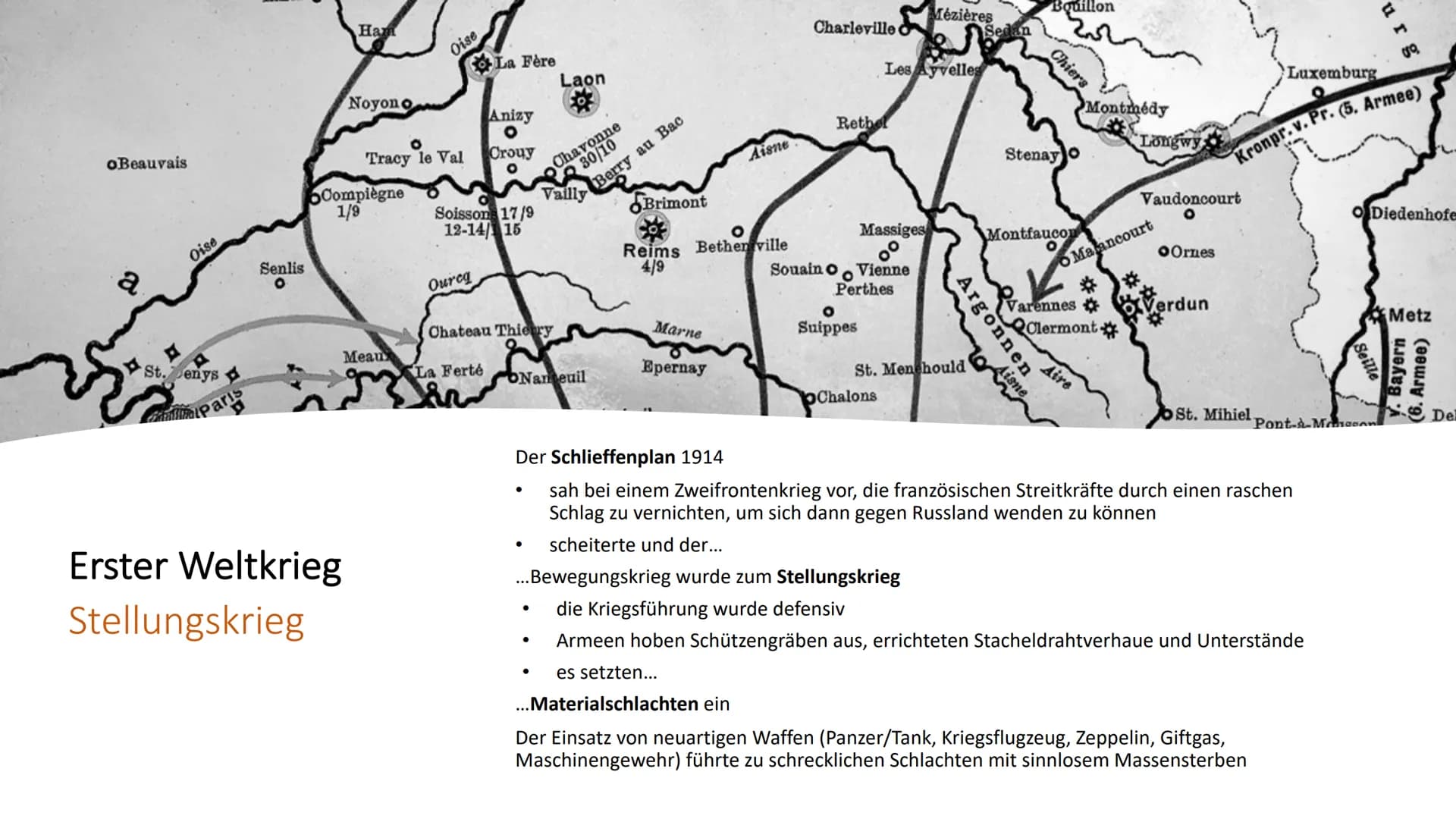 Erster Weltkrieg
(1914-1918)
Kriegsgründe
●
Wettrüsten
Wettbewerb und Streit um den Besitz von Kolonien
Ausbreitender Nationalismus und Mili